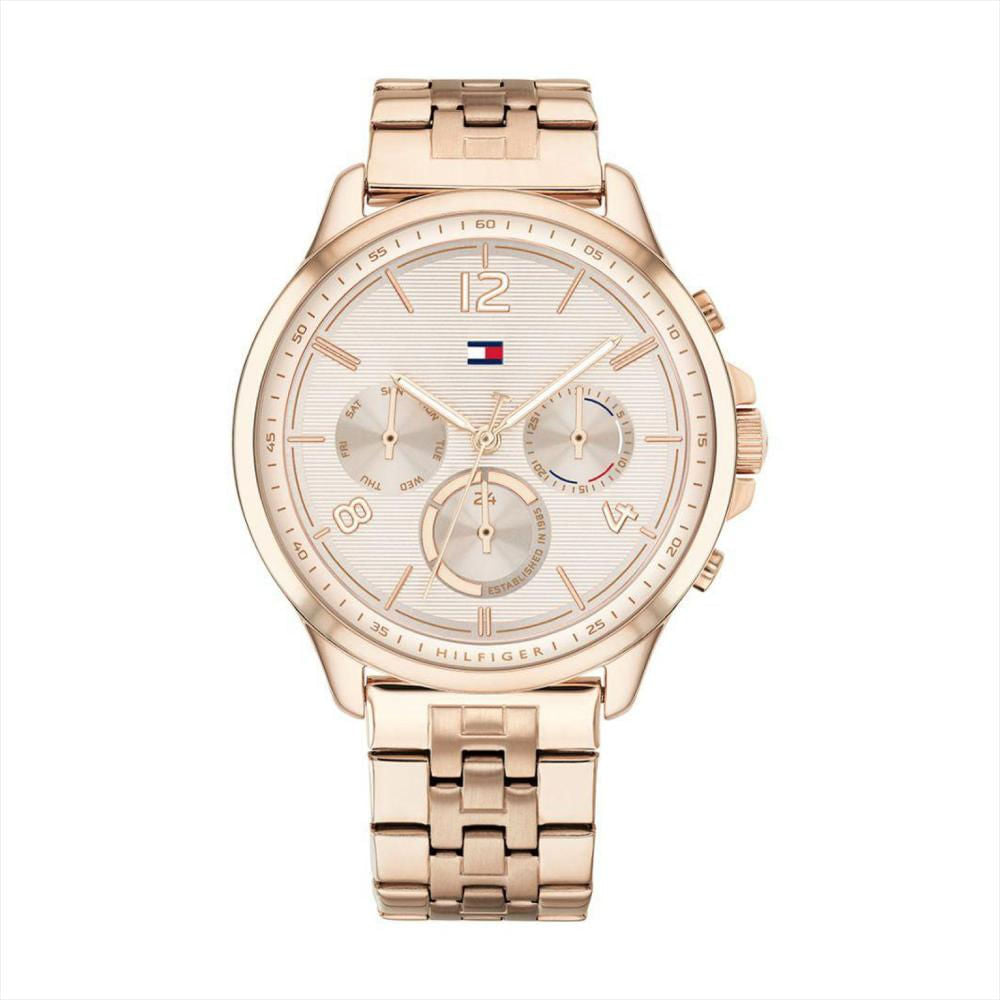 Tommy Hilfiger 1782224 watch for women with a pink dial and stainless steel strap.