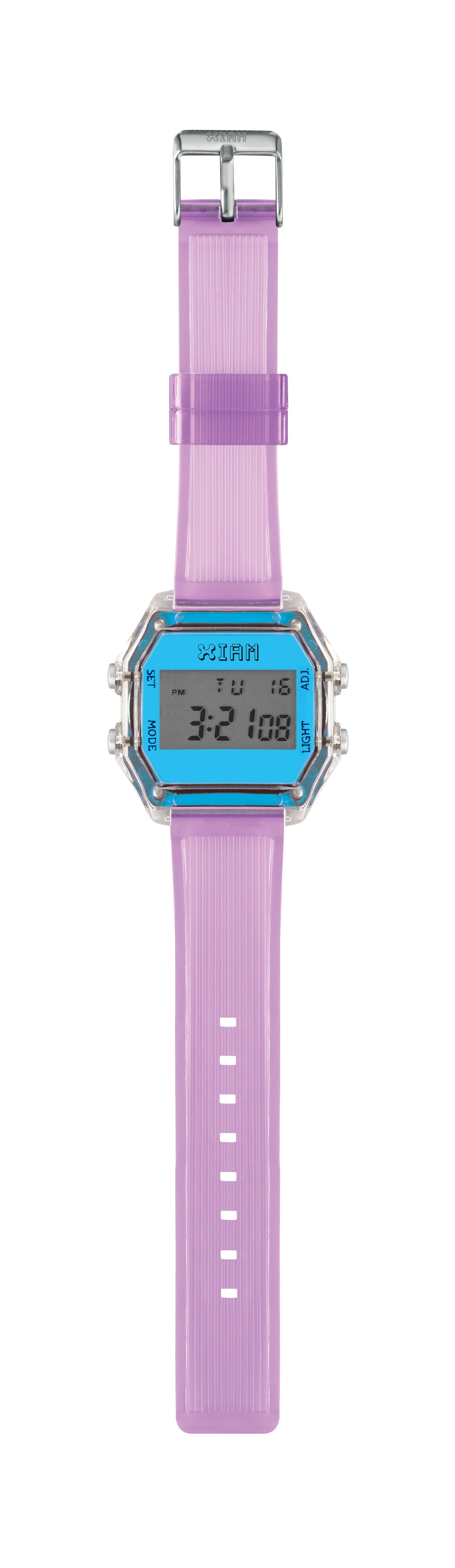 Iam IAM-KIT544 watch for woman with a blue dial and silicone strap.