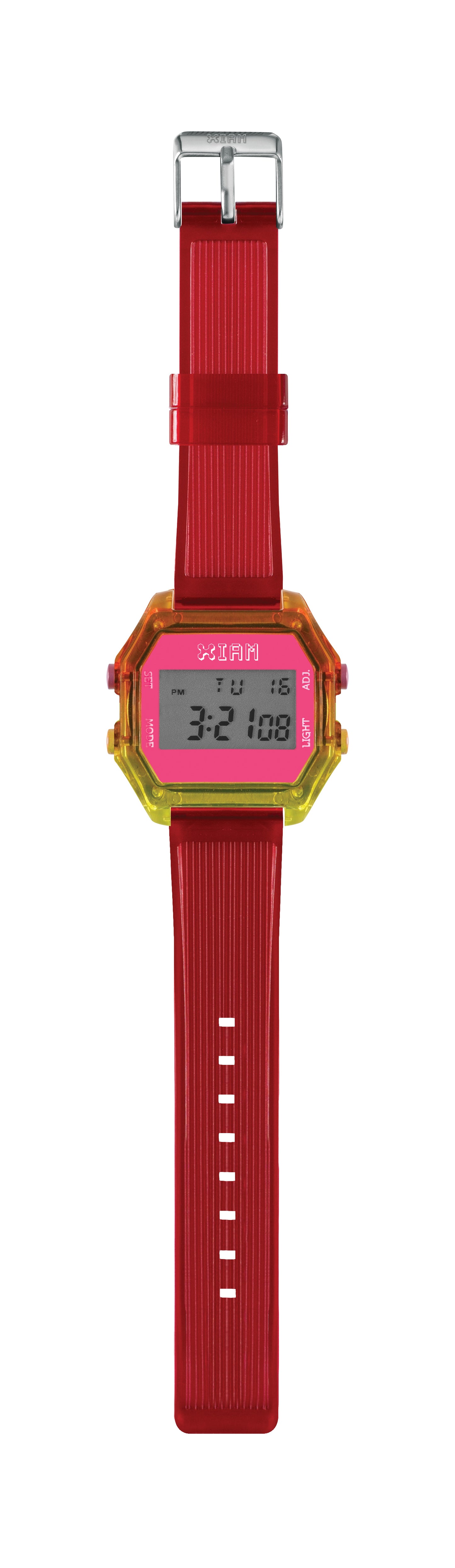 Iam IAM-KIT549 watch for woman with a fucsia dial and silicone strap.