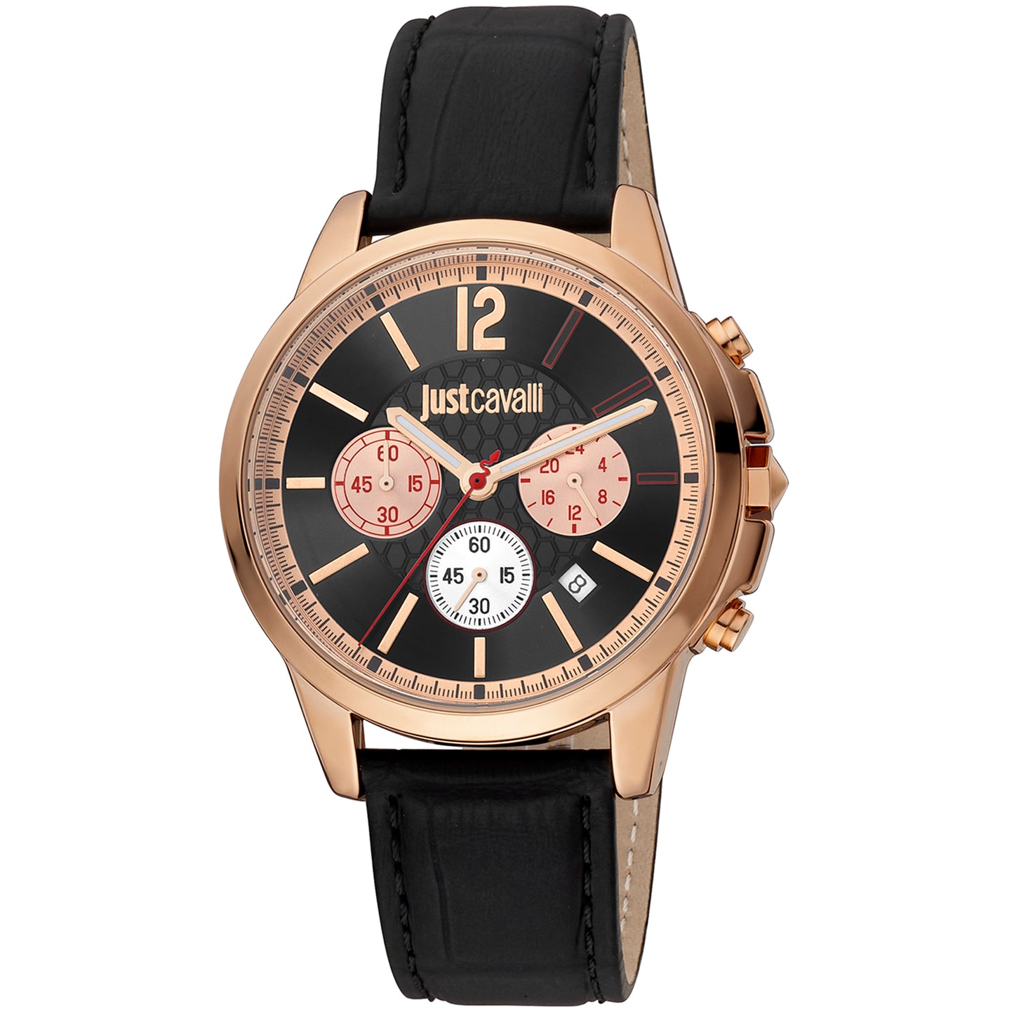 Just Cavalli JC1G175L0235 watch for man with a multicolored dial and leather strap.