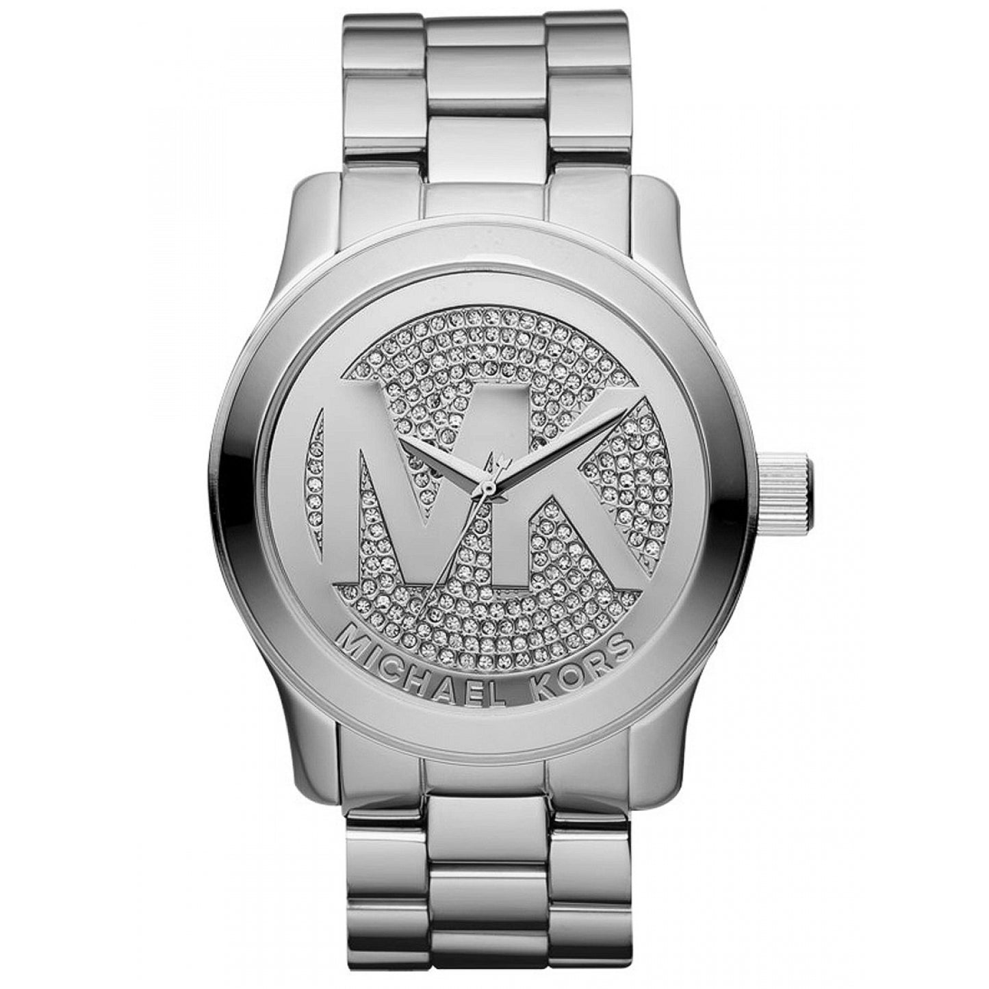 Michael Kors MK5544 watch for woman with a grey dial and steel strap.