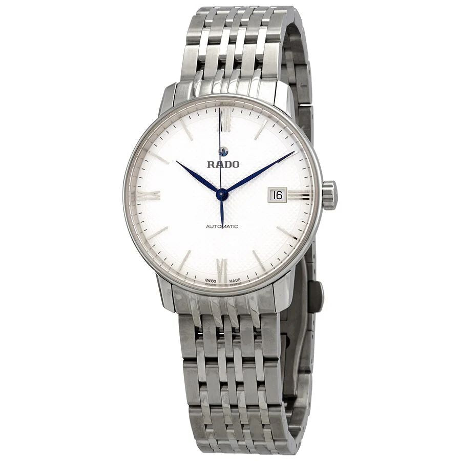 Rado R22860074 watch for man with a white dial and stainless steel strap.
