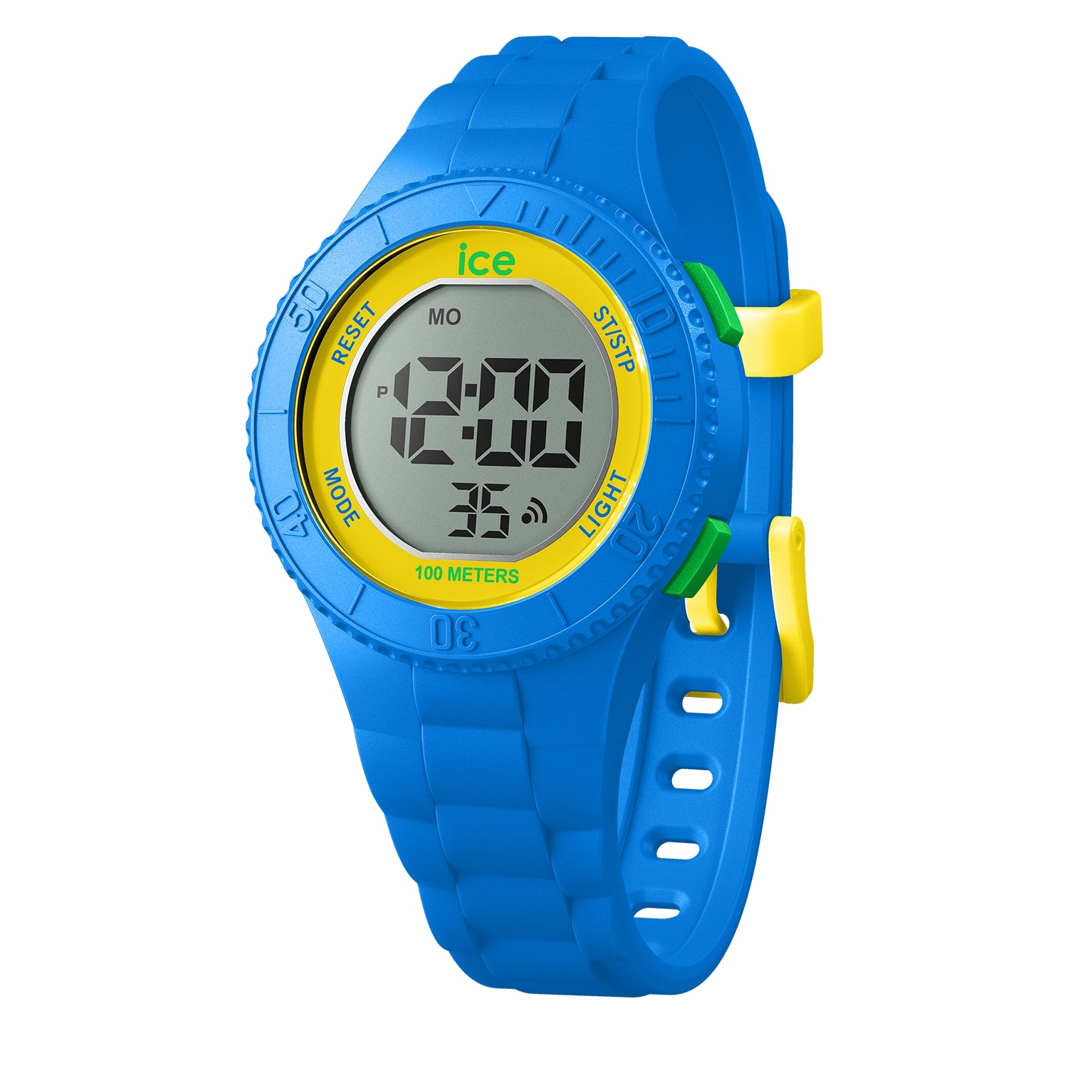 Ice 21615 watch for unisex with a yellow dial and silicone strap.