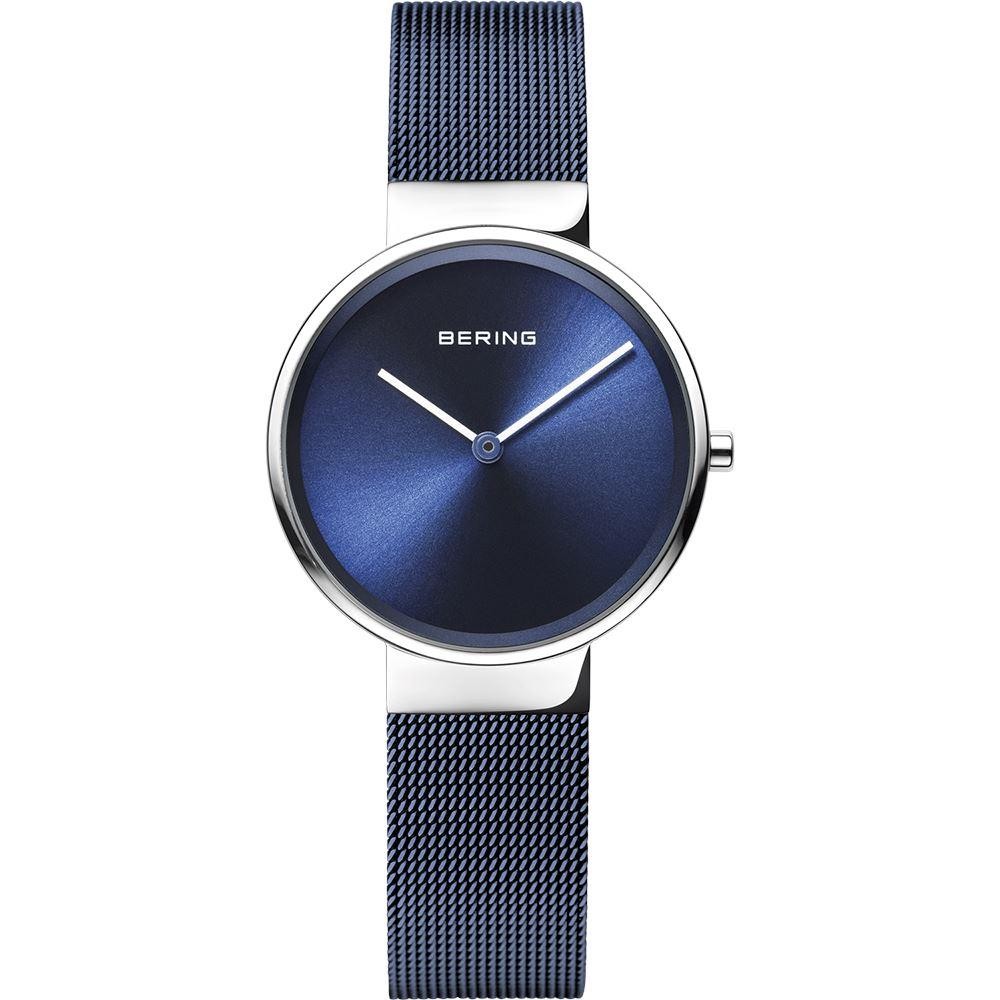 Bering 14526-307 watch for women with a blue dial and steel strap.