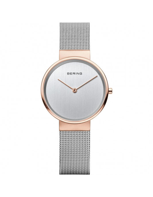 Bering 14531-060 watch for women with a white dial and steel strap.