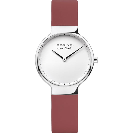 Bering 15531-500 watch for women with a white dial and silicone strap.