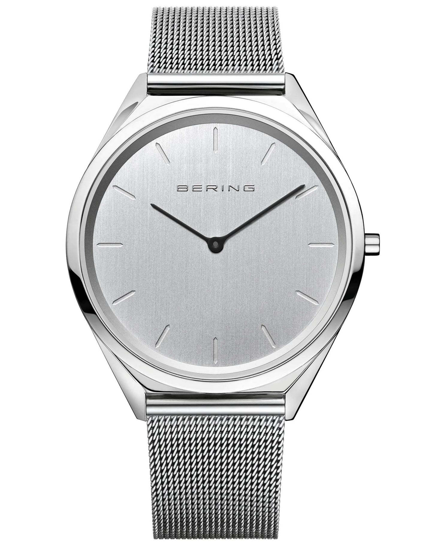 Bering 17039-000 watch for women with a grey dial and stainless steel strap.