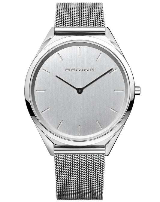 Bering 17039-000 watch for women with a grey dial and stainless steel strap.