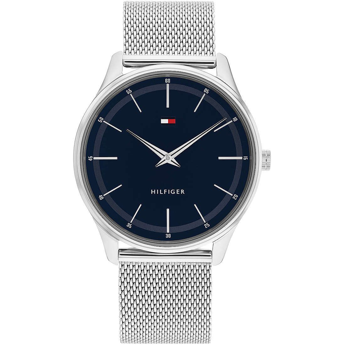 Tommy Hilfiger 1710468 watch for man with a blue dial and stainless steel strap.