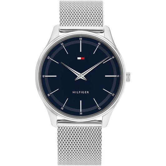 Tommy Hilfiger 1710468 watch for man with a blue dial and stainless steel strap.