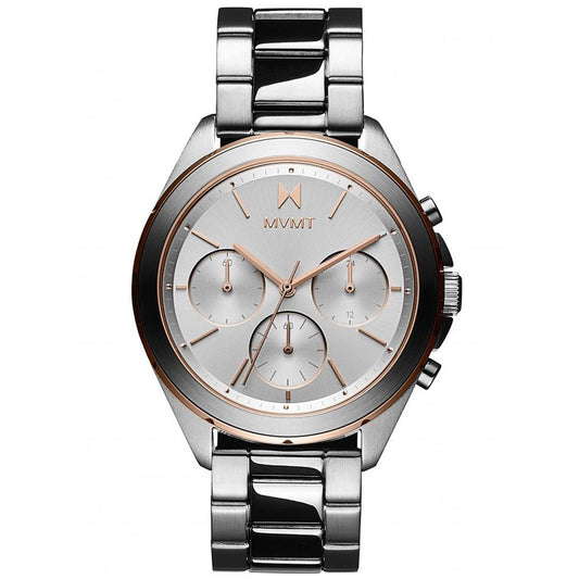 Mvmt 28000127-D watch for man with a silver dial and stainless steel strap.