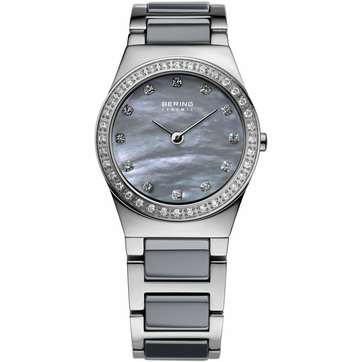 Bering 32426-789 watch for women with a multicolored dial and ceramics strap.