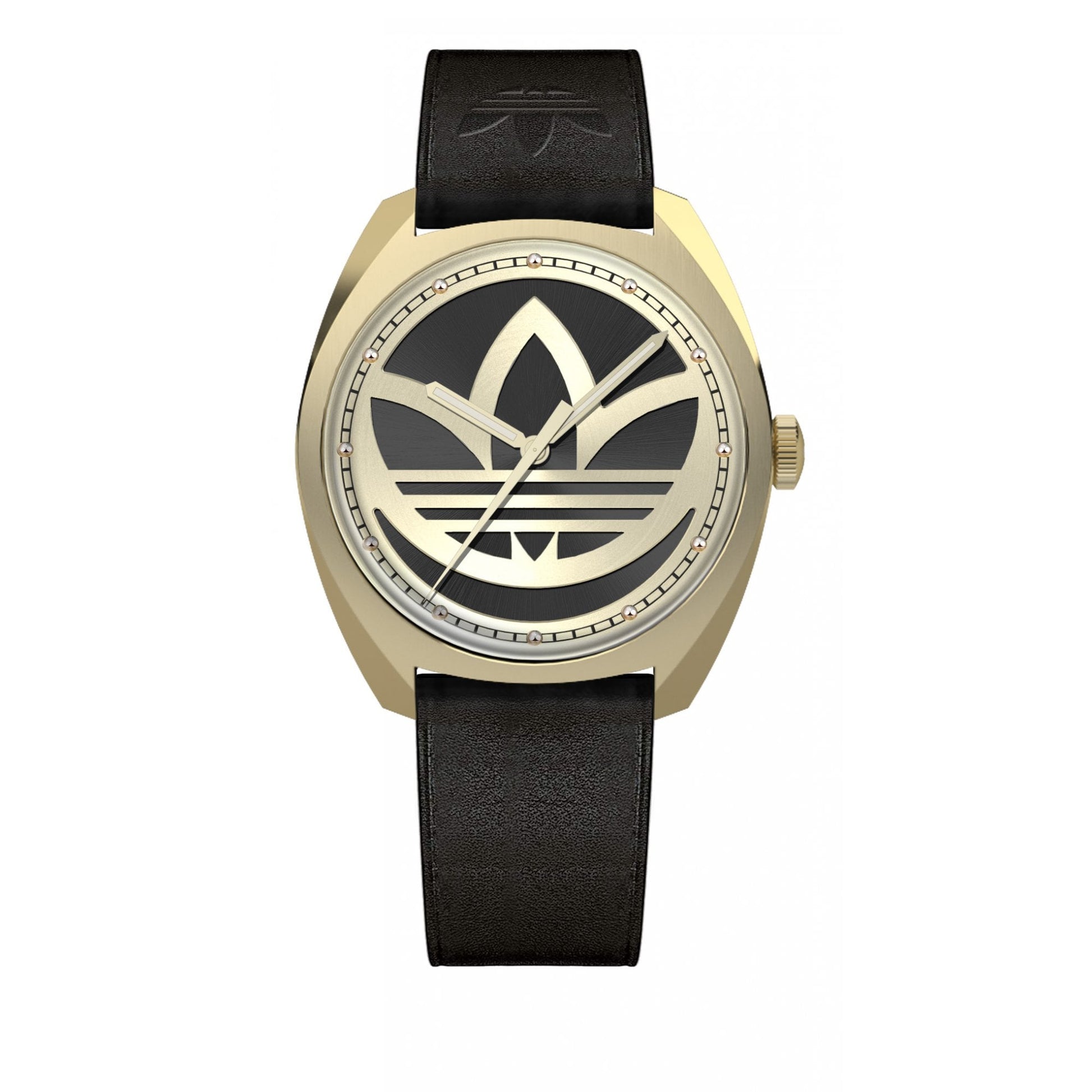 Adidas AOFH22512 watch for women with a black dial and leather strap.