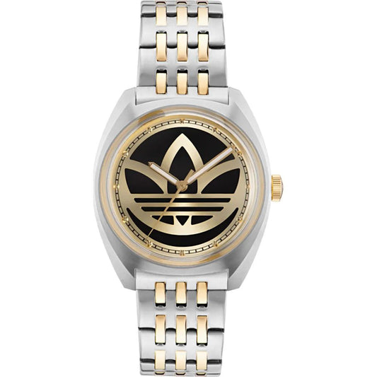 Adidas AOFH23010 watch for women with a black dial and stainless steel strap.