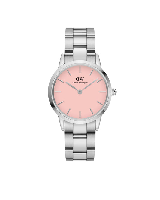 Daniel Wellington DW00100535 watch for women with a pink dial and stainless steel strap.