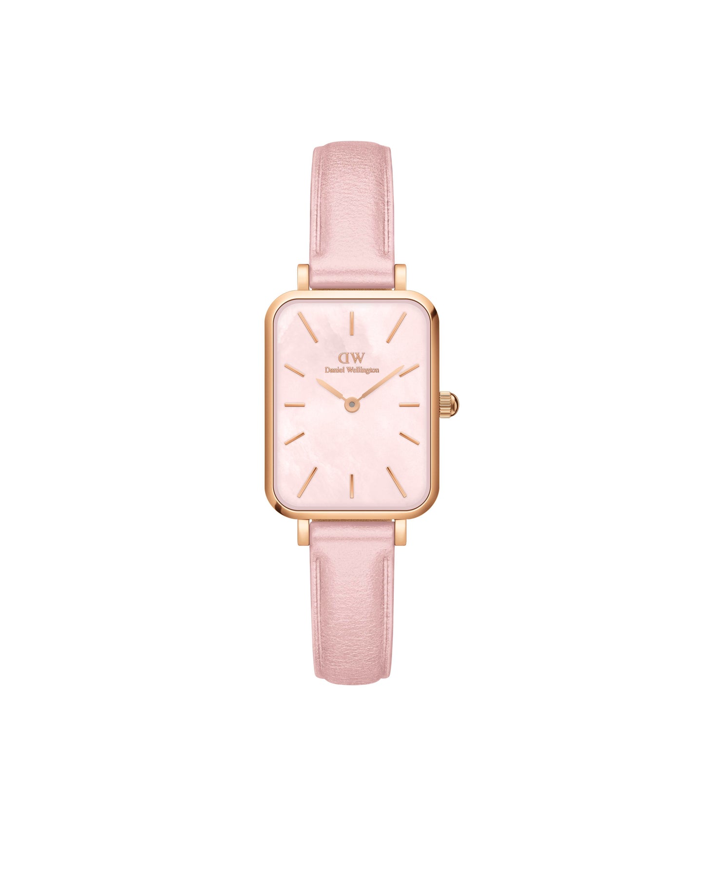 Daniel Wellington DW00100636 watch for women with a pink dial and fur strap.