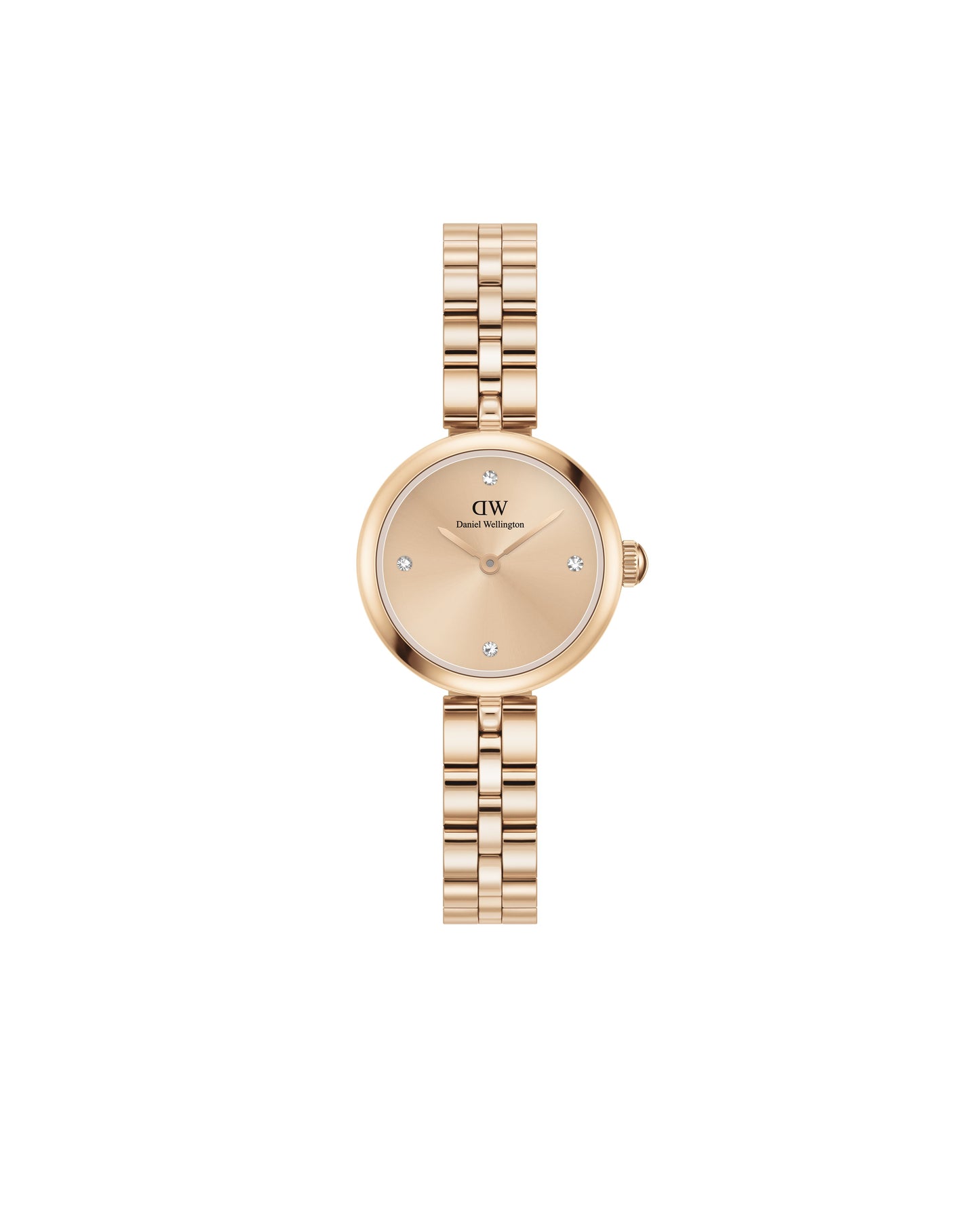 Daniel Wellington DW00100720 watch for women with a rose gold dial and stainless steel strap.