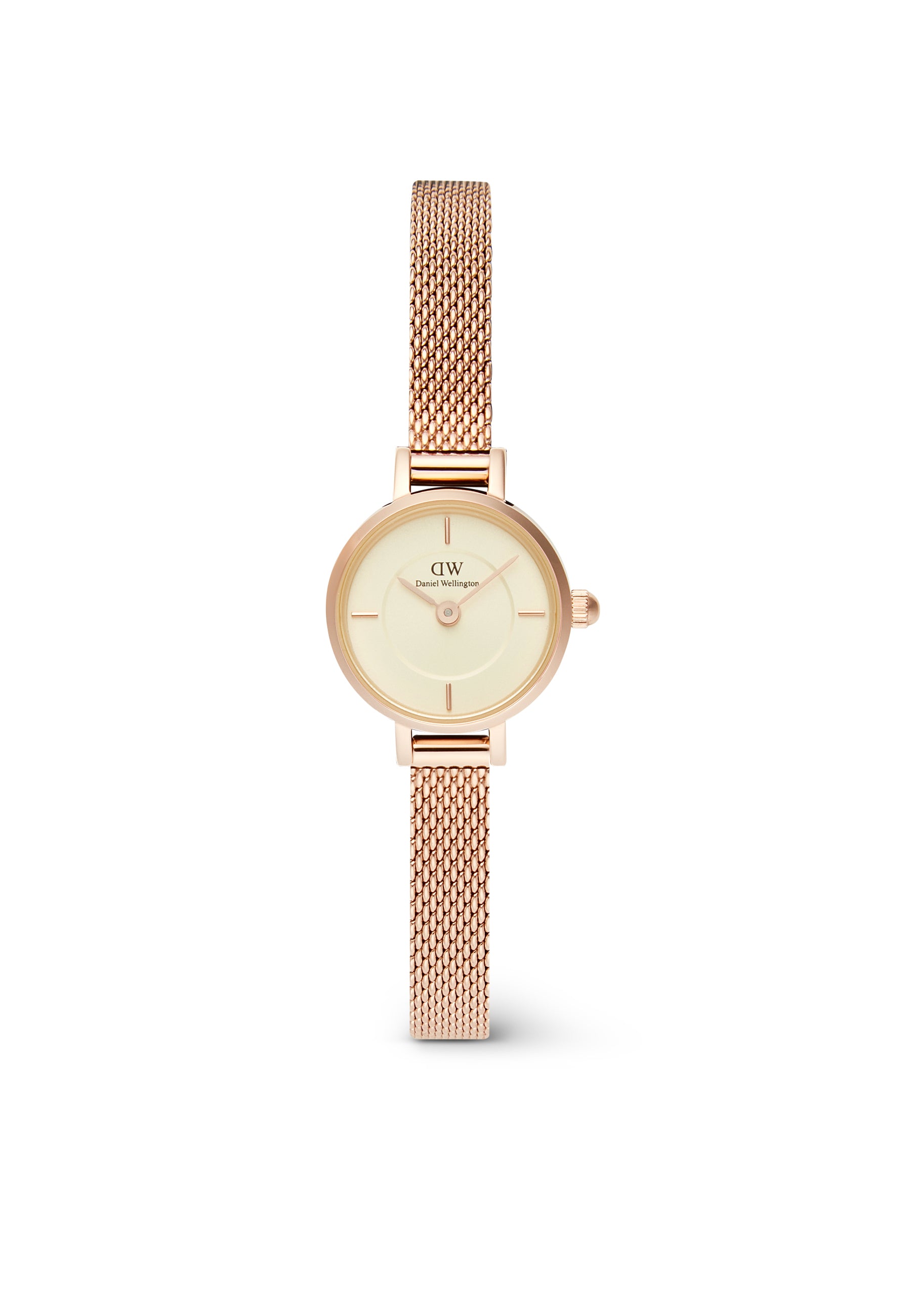 Daniel Wellington DW00100741 watch for women with a golden dial and stainless steel strap.