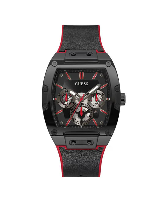 Guess GW0202G7 watch for man with a black dial and silicone strap.