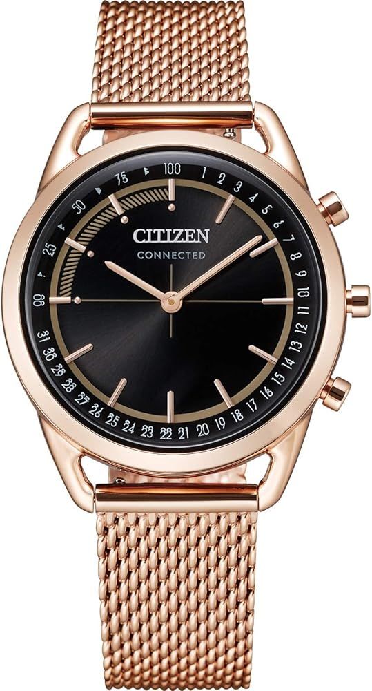 Citizen HX0003-51E watch for women with a black dial and stainless steel strap.