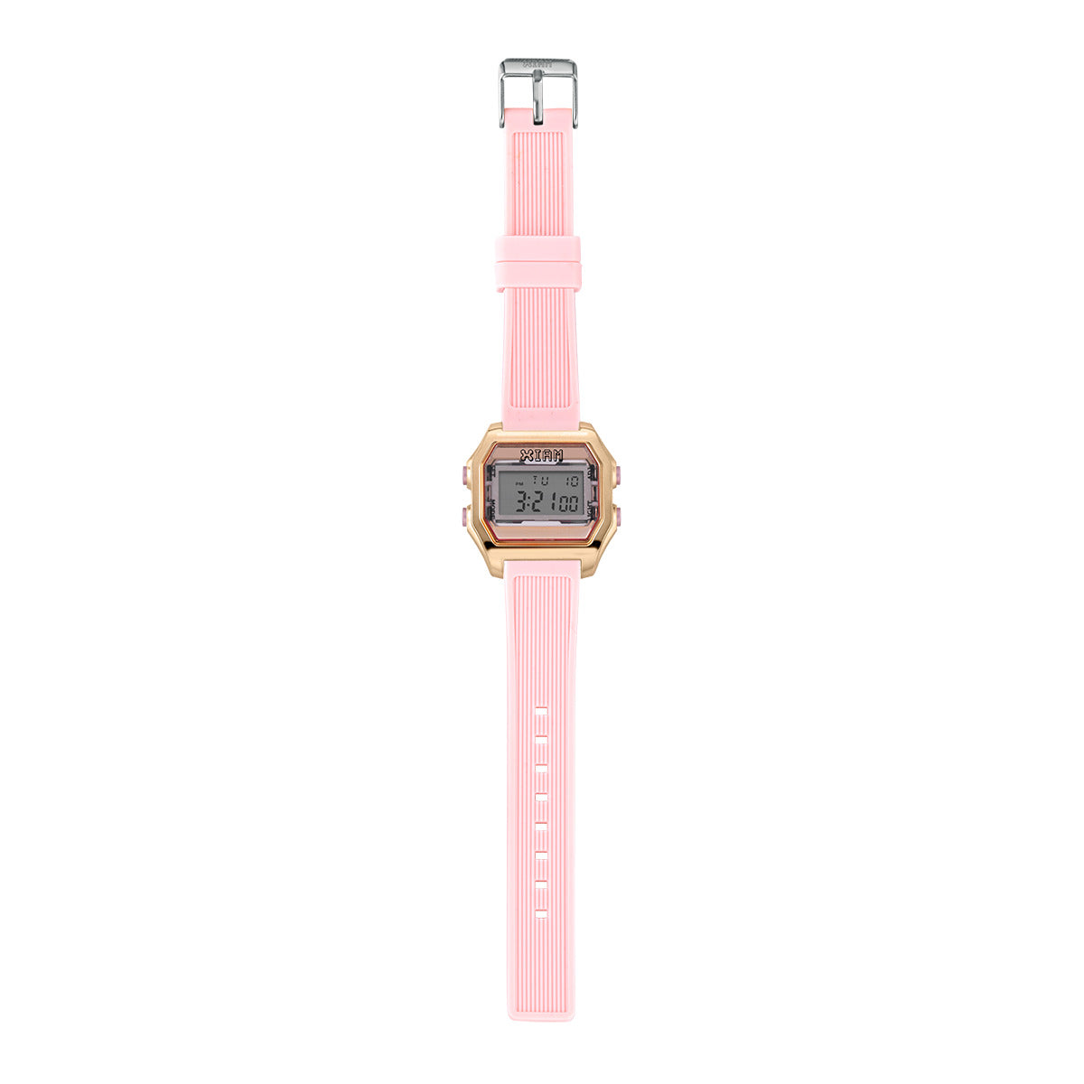 Iam IAM-KIT03 watch for woman with a pink dial and silicone strap.