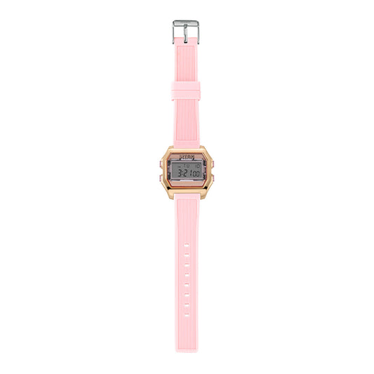 Iam IAM-KIT03 watch for woman with a pink dial and silicone strap.
