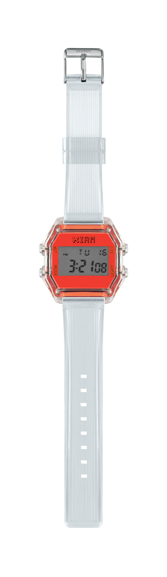 Iam IAM-KIT542 watch for woman with a orange dial and silicone strap.