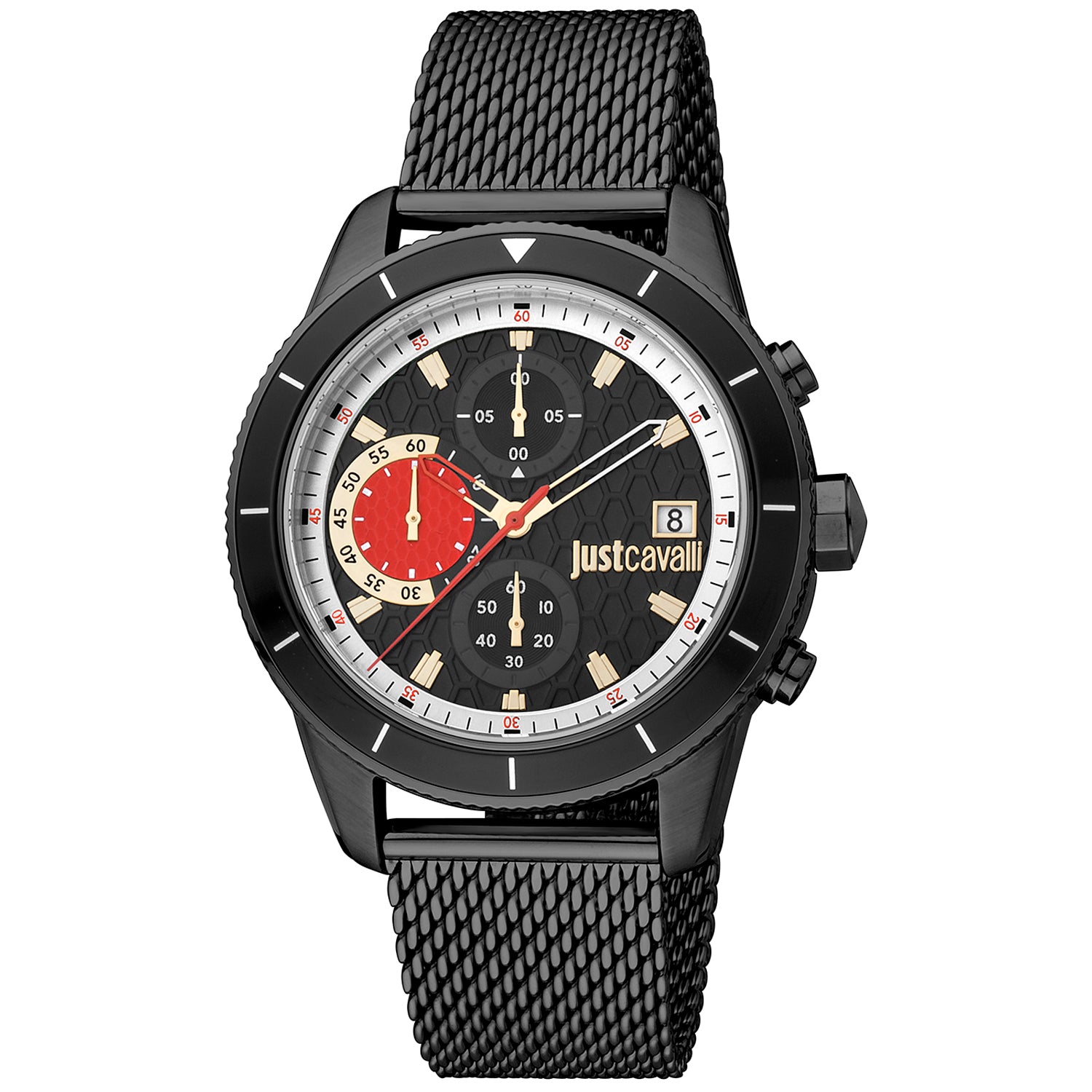 Just Cavalli JC1G215M0075 watch for man with a multicolored dial and stainless steel strap.