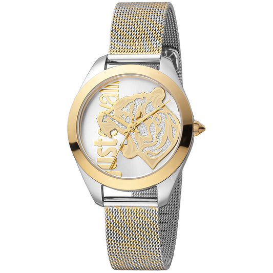 Just Cavalli JC1L210M0065 watch for women with a multicolored dial and stainless steel strap.