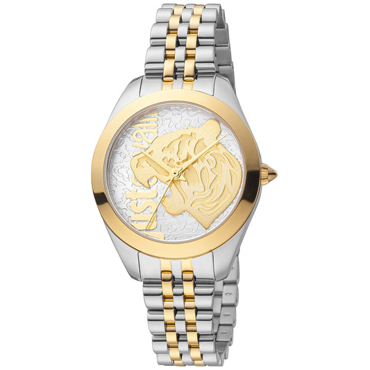 Just Cavalli JC1L210M0175 watch for women with a multicolored dial and stainless steel strap.