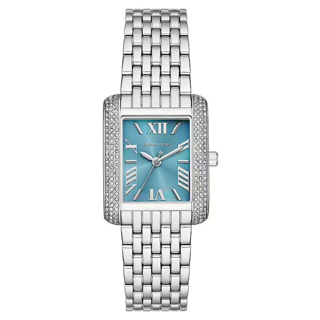 Michael Kors MK4829 watch for women with a grey dial and stainless steel strap.