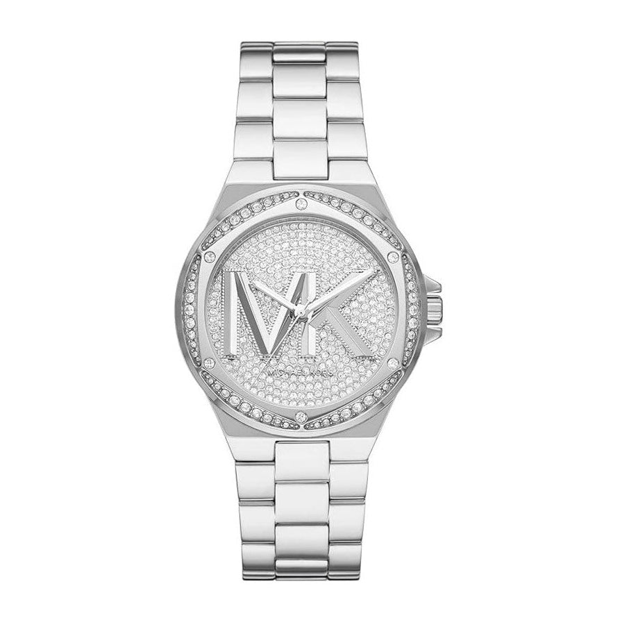 Michael Kors MK7234 watch for women with a grey dial and stainless steel strap.