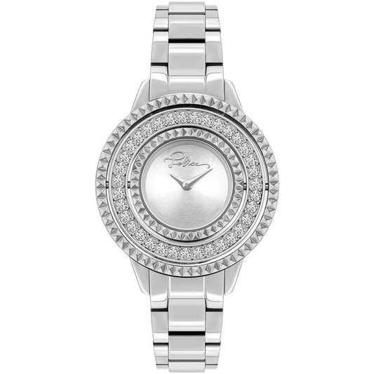 Police PL16037BS-04M watch for women with a grey dial and stainless steel strap.