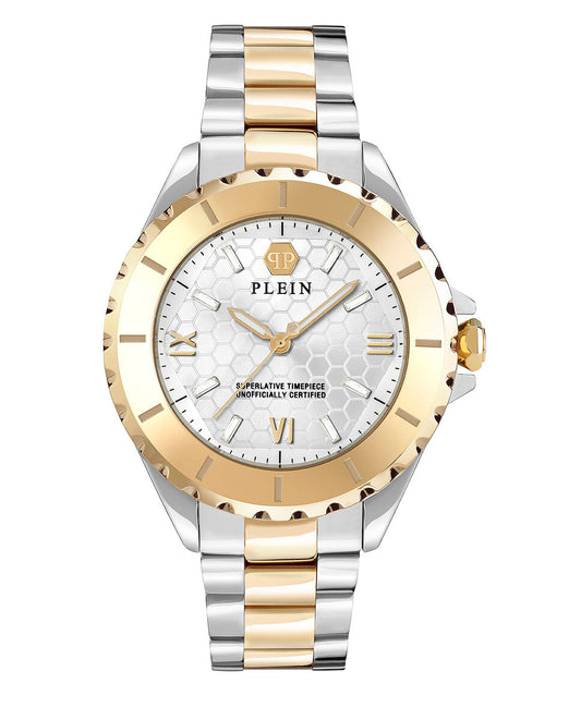 Philipp Plein PWPOA0424 watch for women with a white dial and stainless steel strap.