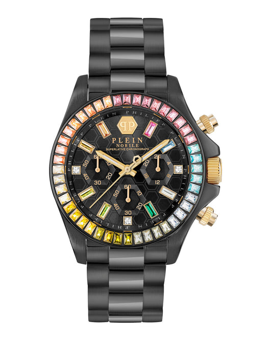 Philipp Plein PWSBA0623 watch for women with a black dial and stainless steel strap.