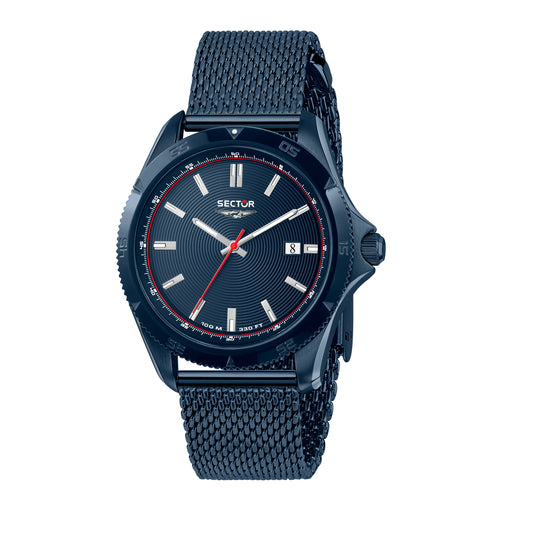 Sector R3253231004 watch for man with a blue dial and metal strap.