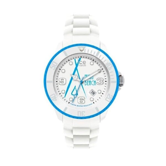 Ice SP.NB.WE.B.S.13 watch for man with a white dial and rubber strap.