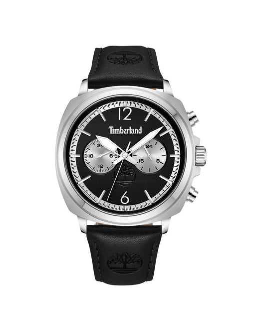 Timberland TDWGF0028202 watch for man with a black dial and leather strap.