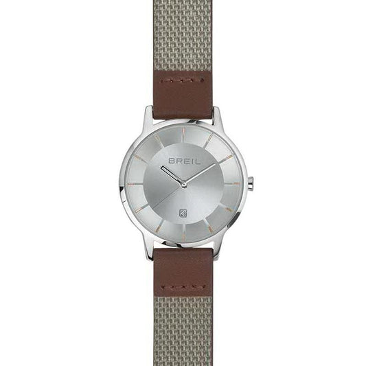 Breil TW1744 watch for man with a grey dial and fabric strap.