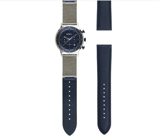 Breil TW1830 watch for women with a blue dial and stainless steel strap.
