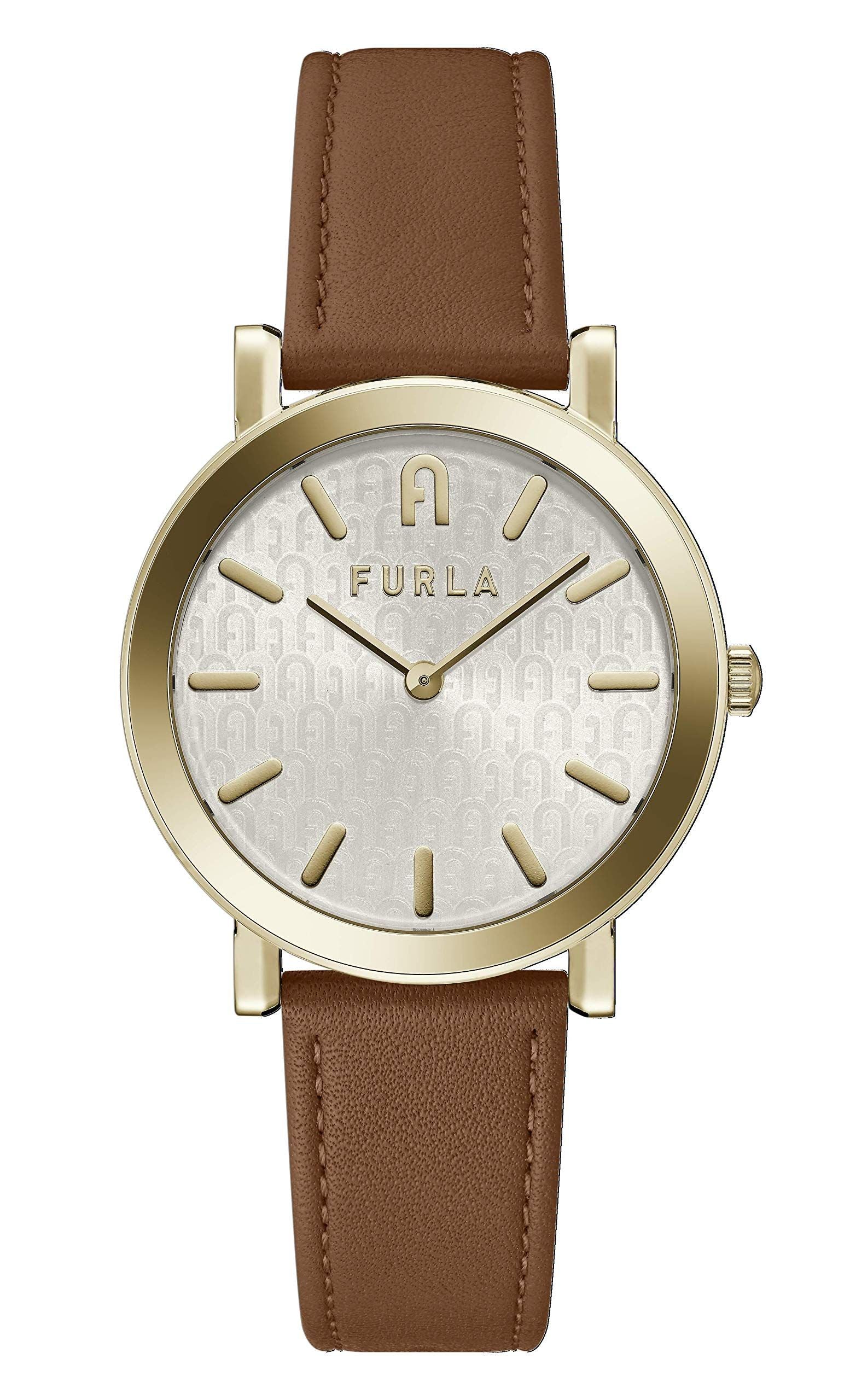 Furla WW00003002L2 watch for women with a grey dial and leather strap.