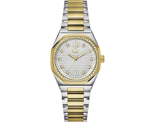 Gc Z25002L1MF watch for women with a grey dial and stainless steel strap.
