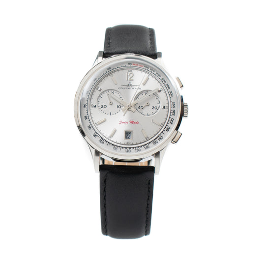 Zeno ZE5181-1 watch for man with a grey dial and leather strap.